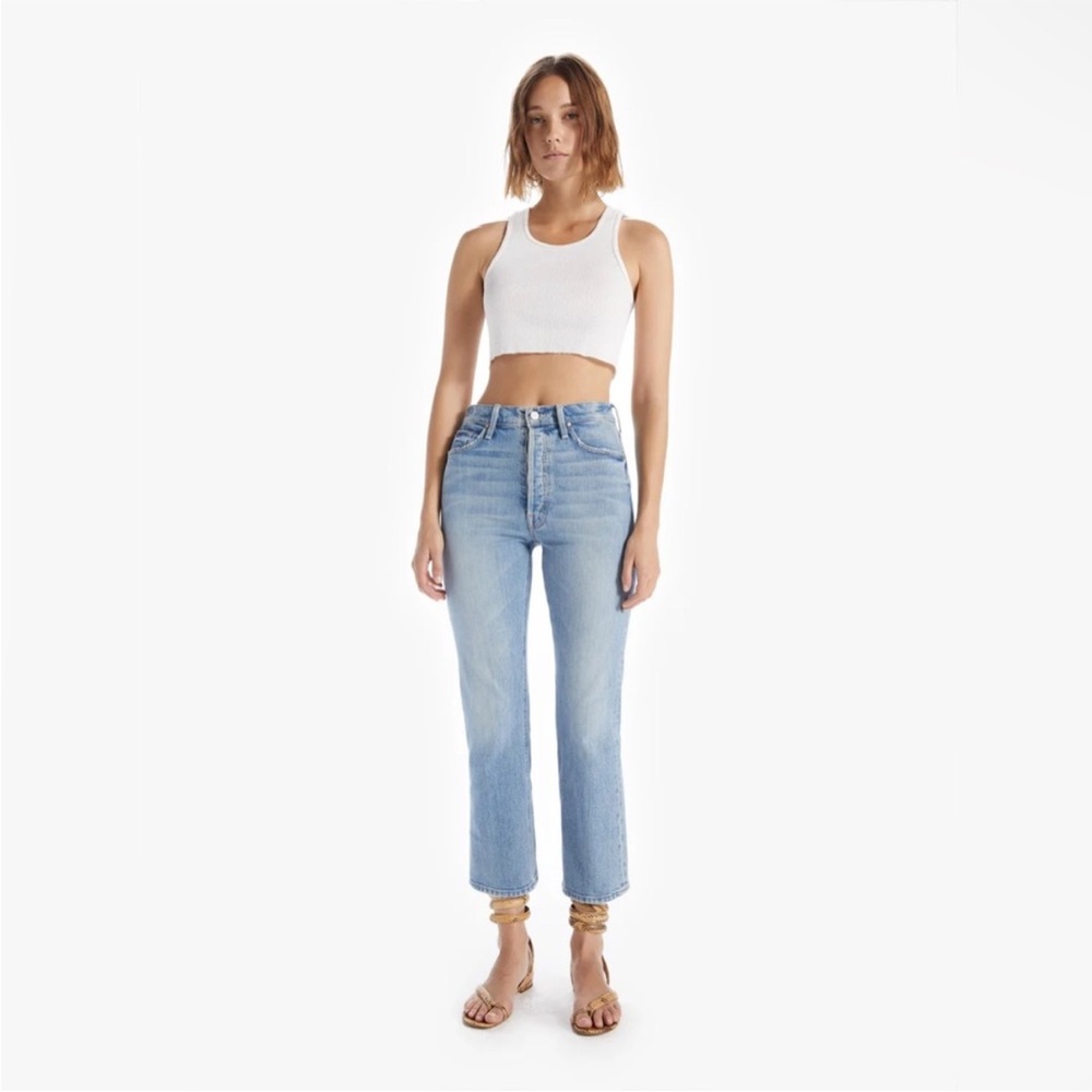 MOTHER The Tripper Light Wash Denim Jeans